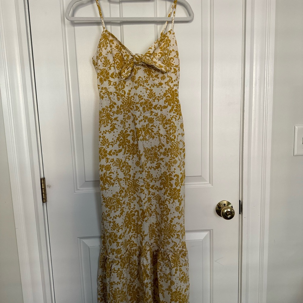 Yellow Floral Women's Dress